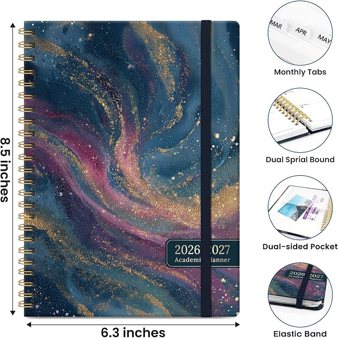 Planner 2026-2027, Hardcover Monthly and Weekly Academic Planner July 2026 - Image 4