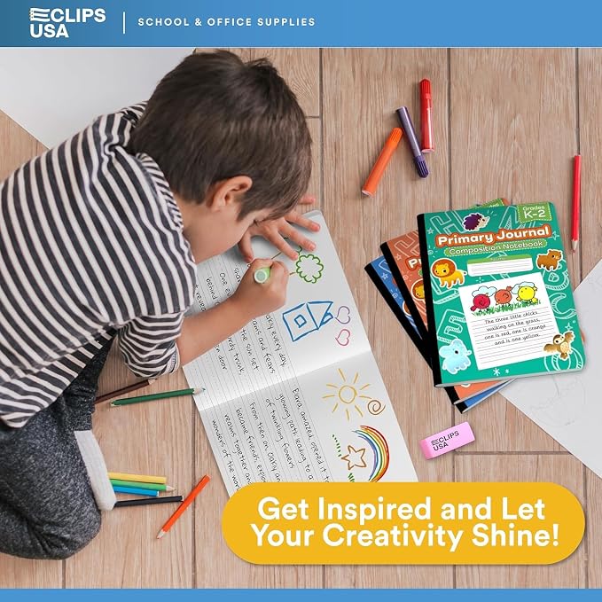 E-CLIPS USA Primary Composition Notebook K-2 Primary Ruled Composition Book - Image 7