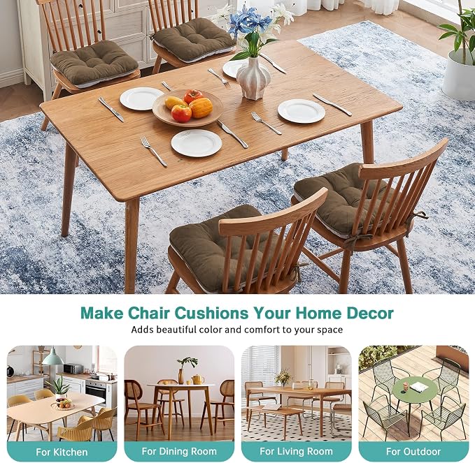 BETU Chair Cushions for Dining Chairs, 3.5" Thick Kitchen Table Chair Pads - Image 8