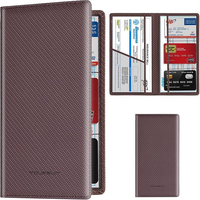 TOURSUIT Car Registration and Insurance Card Holder, Vehicle License Document by TOURSUIT