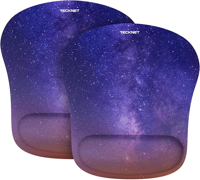 TECKNET 2 Pack Mouse Pad with Wrist Support, Ergonomic Gaming Mouse Pad Pain by Tecknet