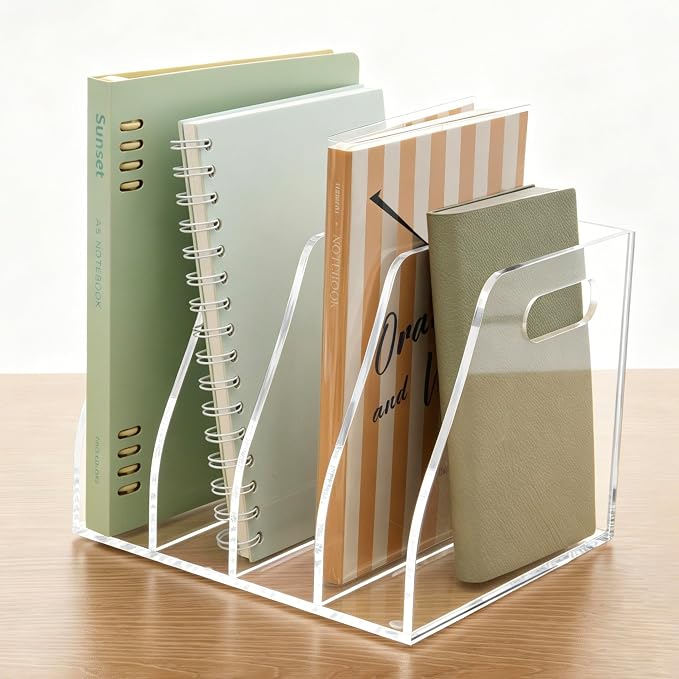 Clear Acrylic Magazine File Holder by AIMOLLYACRYLICSTORAGE