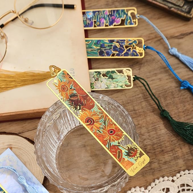 4 Pieces Metal Bookmarks with Tassel - Image 4