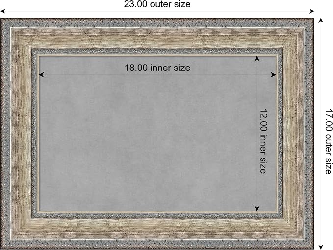 Amanti Art Silver Framed Magnetic Board 17x23 Small Vision Board - Image 3