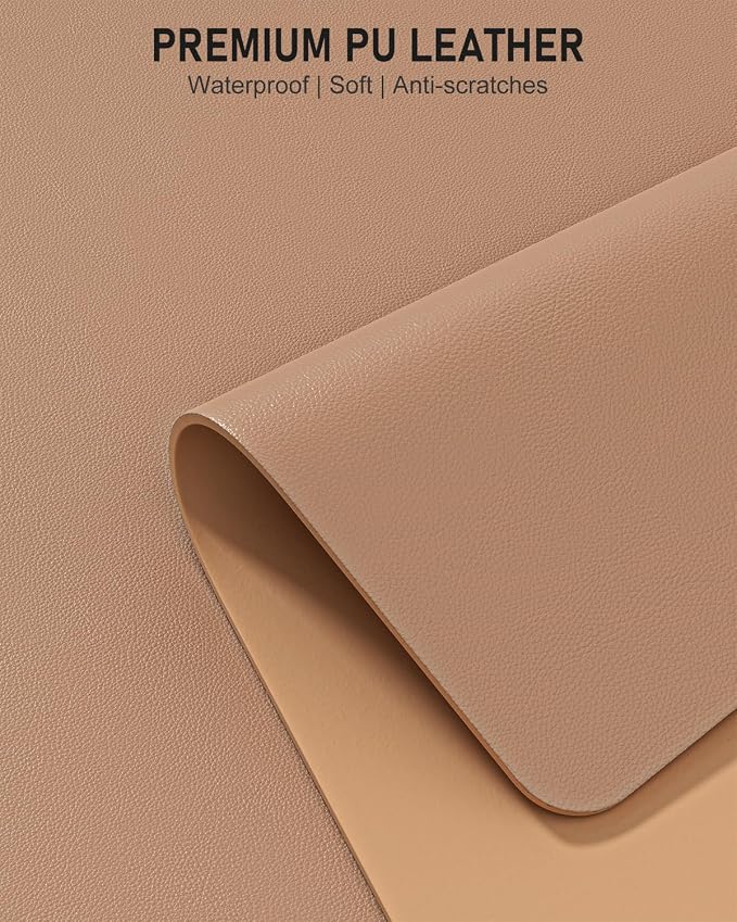 Desk Pad, 23.6" x 13.8" PU Leather Non-Slip Desk Mat Large Mouse Pad - Image 3