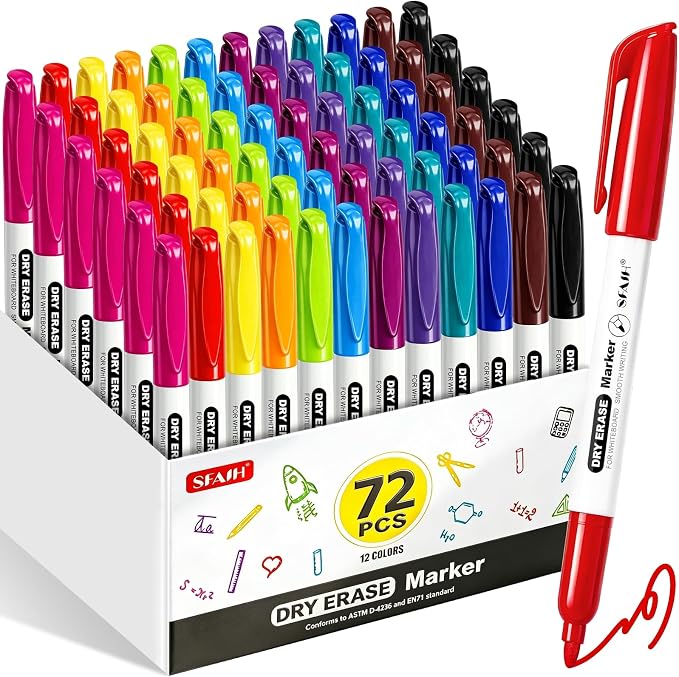 SFAIH Fine Tip Dry Erase Markers by SFAIH