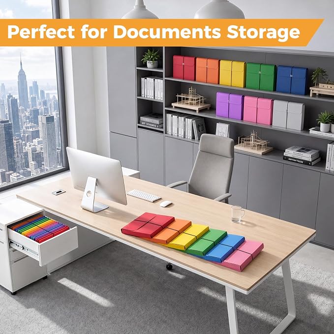 Ansook Plastic File Jackets, Expandable File Folders Letter Size - Image 6