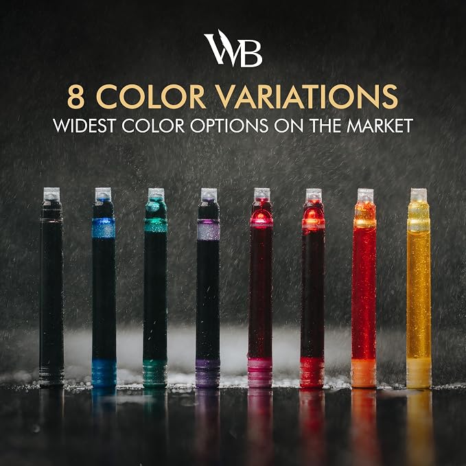 Wordsworth & Black Fountain Pen Ink Cartridge Refills, 30 Pack, International - Image 5