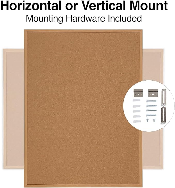 Staples Standard Durable Cork Bulletin Board, Oak Finish Frame, 4-ft x 3-ft - Image 4
