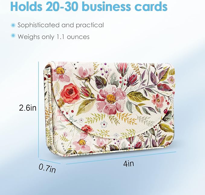 Business Card Holder，PU Leather Business Card Case Color Printing Pattern Card - Image 2