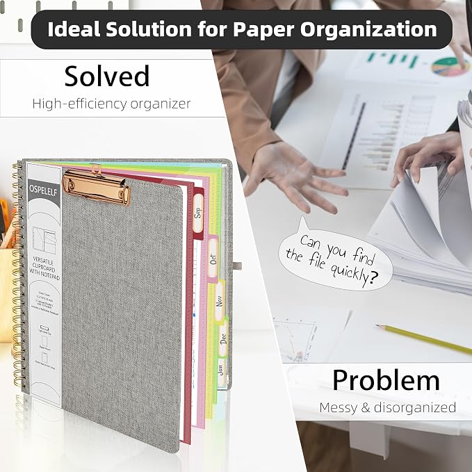 Ospelelf Foldable Spiral Clipboard Folio - Image 5