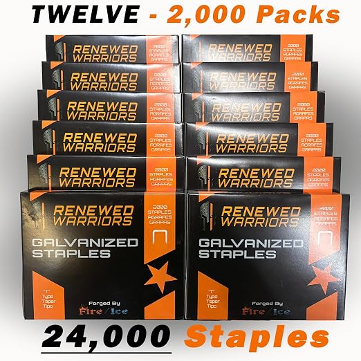T50 Galvanized Staples – Heavy Duty 3/8" Crown, 1/4" Inch Leg Length – Fits All - Image 2