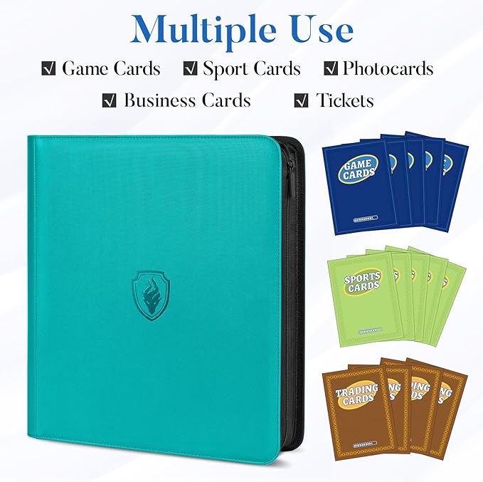 Premium Zip Card Binder 12 Pocket, Fabmaker 912 Pockets Trading Card Binder - Image 6