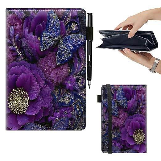 Purple Flower Butterfly Large Server Book by Unknown