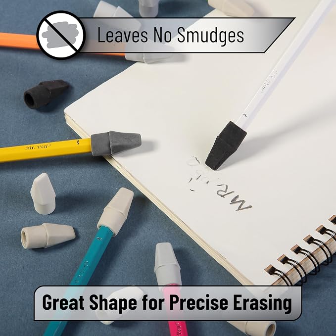 Mr. Pen- Pencil Erasers Toppers, 120 Pack, Latex Free, No Smudge | Mr Pen - Image 5