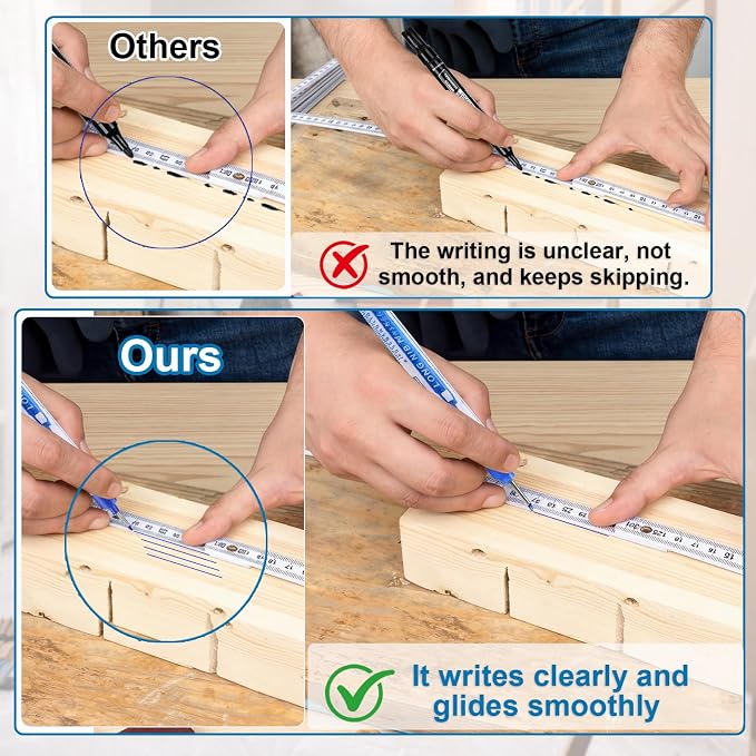 Thboxes 10 Pack Long Nib Marker, 35mm Long Head Deep Hole Markers Waterproof - Image 6