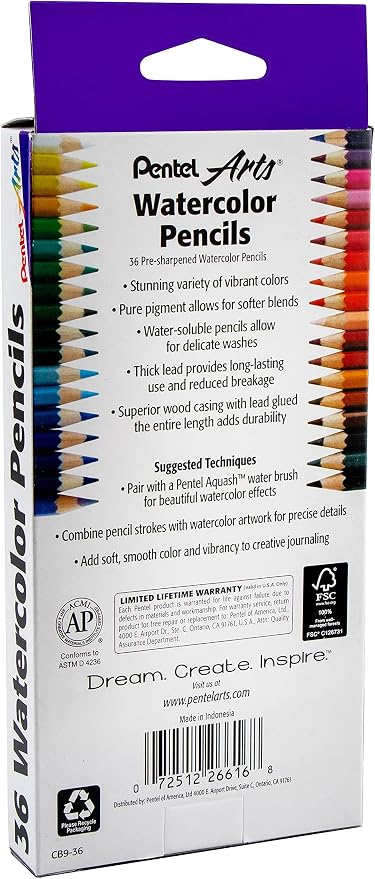 Pentel Arts Watercolor Pencil Set - Image 6