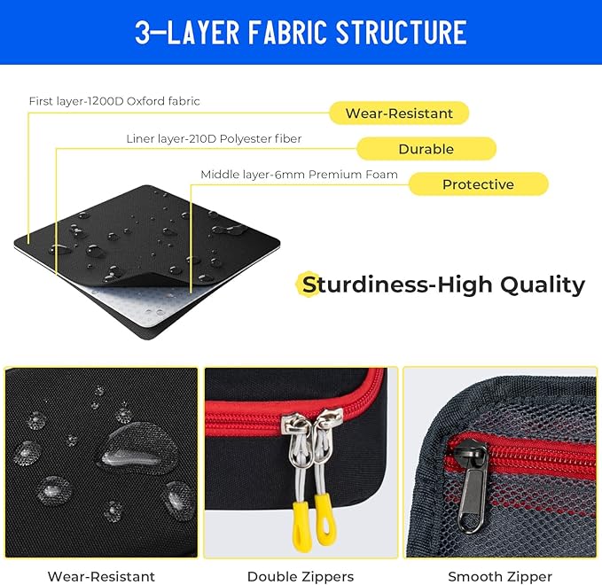 ECHSRT Big Pencil Case, Aesthetic Portable Zipper Pencil Bag with Hidden Pocket, Special Pouch for Men Women Adults, Stationery Organizer Pen Cases for Office Travel,Black-DeskLoop Office