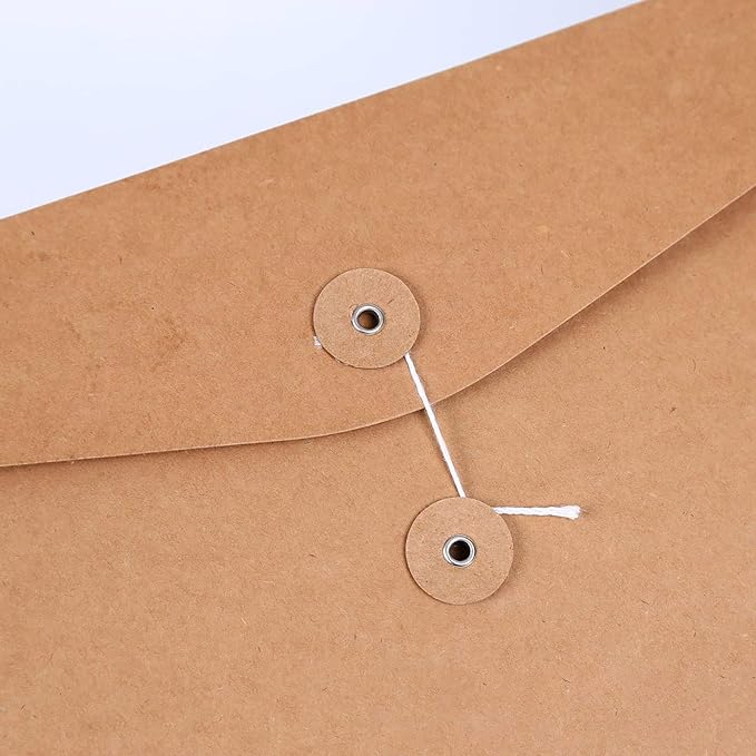 VANRA Kraft String Envelope File Folder Project Pockets File Jacket Document - Image 4