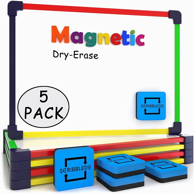 Magnetic Dry Erase Board for Kids Whiteboard 9”x12” Includes White Board for by Scribbledo
