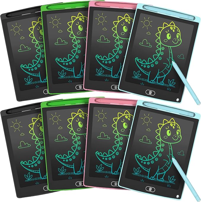 8 Pack LCD Writing Tablet for Kids, Colorful Toddler Drawing Tablet Doodle Board by LEYAOYAO