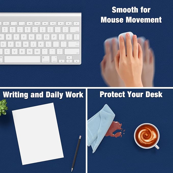 Hsurbtra Desk Pad, XL Extended Mouse Pad, Waterproof Desktop Blotter Protector - Image 4