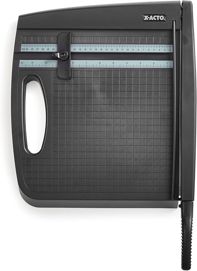 ELMERS X-Acto 12" Base Guillotine Style Plastic Paper Trimmer, 10 Sheet Capacity - Image 2