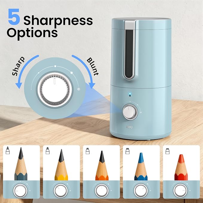 deli Electric Pencil Sharpener, Fully Automatic Pencil Sharpener - Image 4