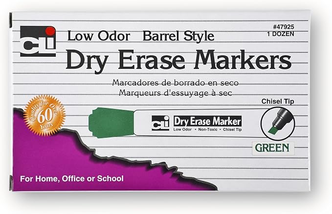 Charles Leonard Dry Erase Markers, Barrel Style - Image 3