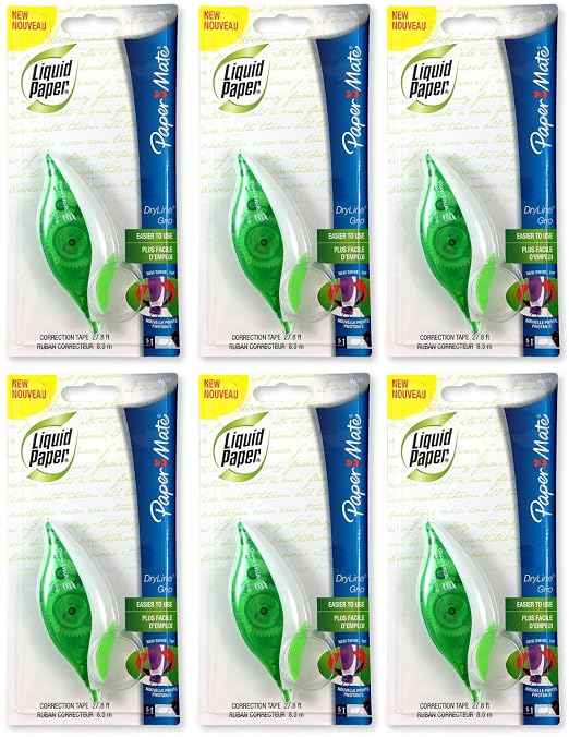 Paper Mate 660415 Liquid Paper DryLine Grip Correction Tape Dispenser, by Unknown