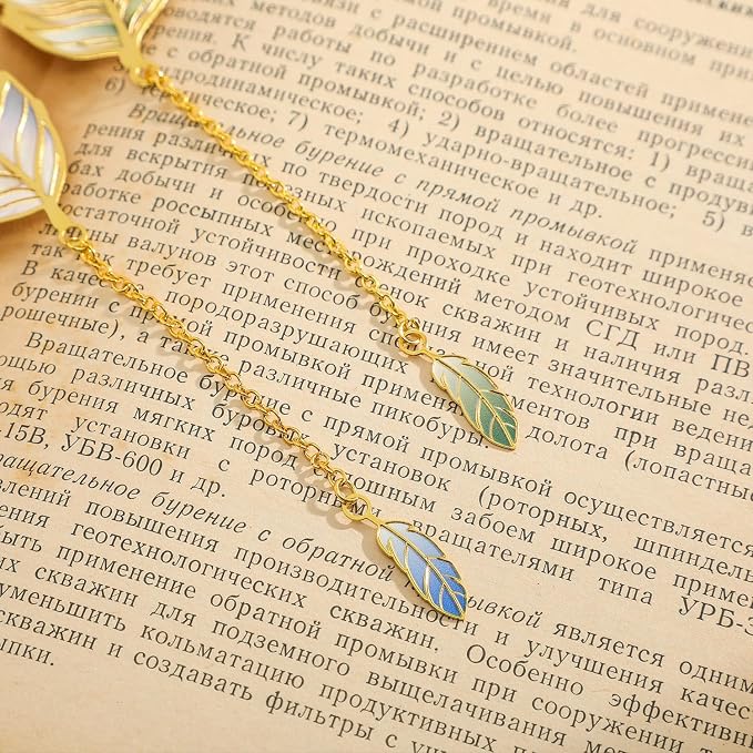 4 Pieces Metal Feather Bookmarks - Image 6