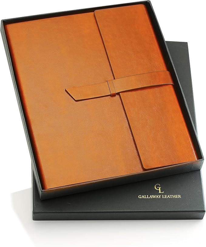 GALLAWAY LEATHER Padfolio Folder – Slim Portfolio Organizer Holder by GallawayLeather