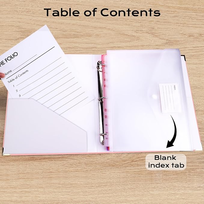 XKDOUS Aesthetic Document Organizer 3 Ring Emergency Binder Linen Folio Folders - Image 7