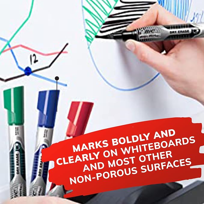 BIC Magic Marker Dry-Erase Markers, Pocket Style, Bullet Point - Image 3