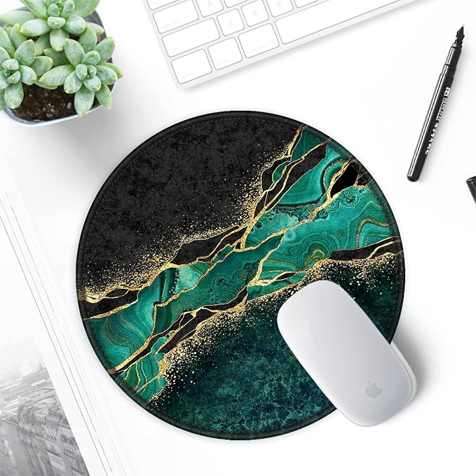 ITNRSIIET Round Mouse Pad with Stitched Edge Premium-Textured Waterproof - Image 7
