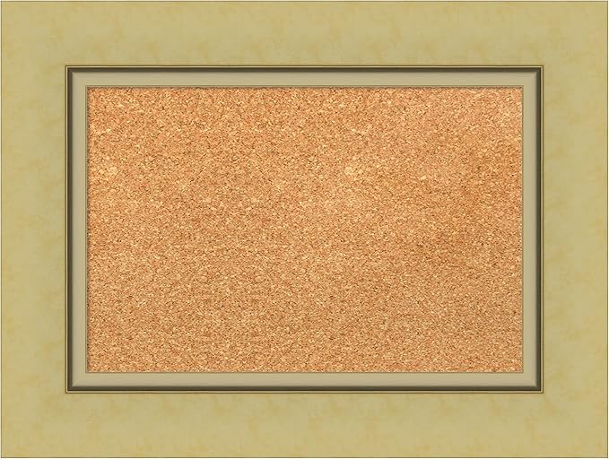 Amanti Art Natural Cork Board for Wall, 18x24 Vision Board with Gold Frame, Small Corkboard Office Decor for Home Organization, Casual Corkboard Pinboard to Display Items for Home Organization in-DeskLoop Office