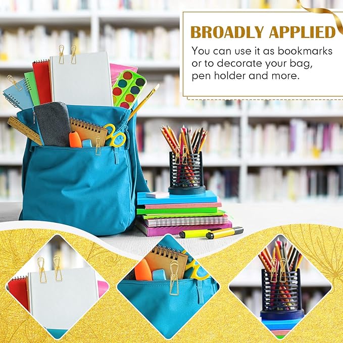 100 Pcs Paper Clips Metal Wire Hollow Out Clothespins Multi Purpose Utility - Image 5