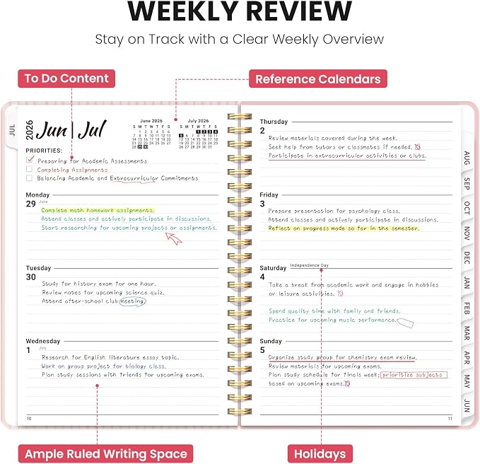 Planner 2026-2027, Monthly and Weekly Academic Planner July 2026 - Image 3