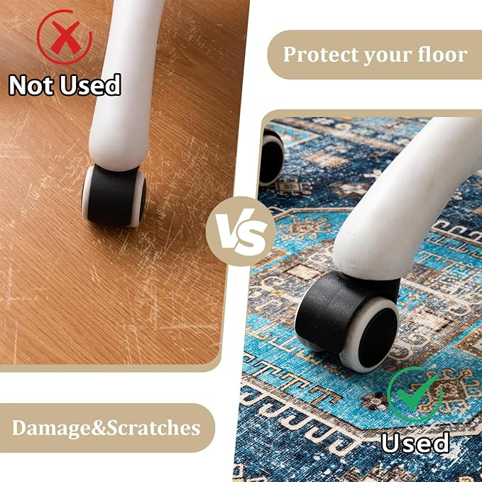 Office Chair Mat for Hardwood Floor, Machine Wash - Image 4
