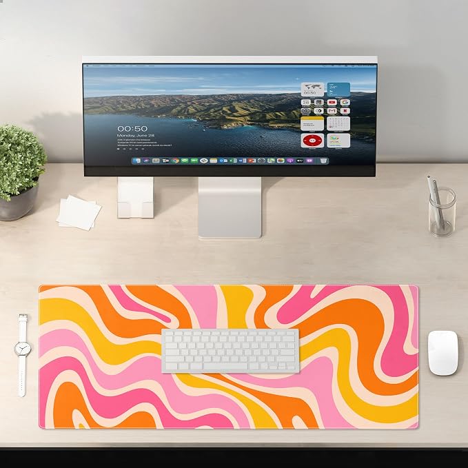 Boho XL Mouse Pad Large Desk Mat Extended Keyboard Mouse Pad Abstract Mousepad - Image 6
