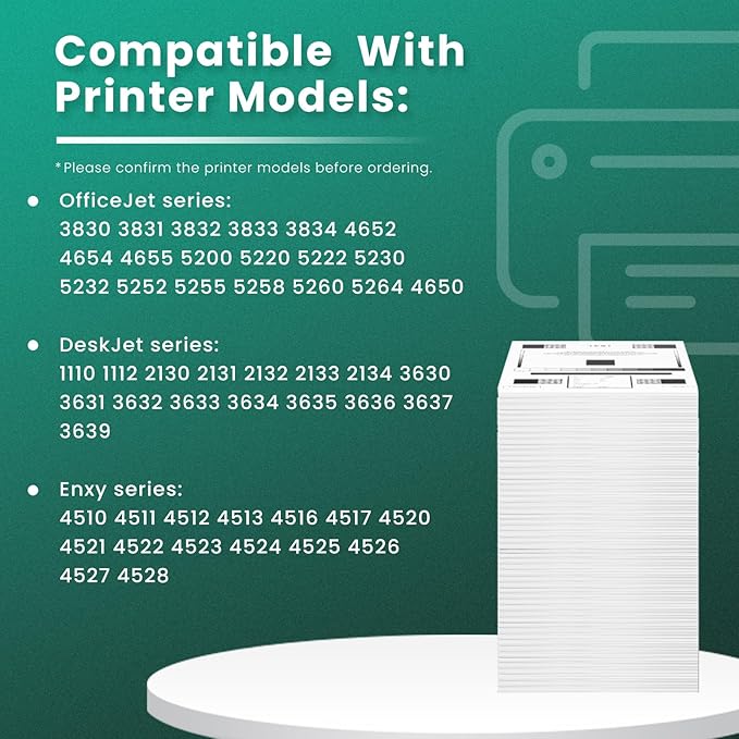 GREENBOX Remanufactured 63XL Ink Cartridge Replacement for HP OfficeJet 3830 5255 5258 Envy 4520 4512 4513 4516 DeskJet 1112 1110 3630, Black, Tri-color, 2-Pack-DeskLoop Office