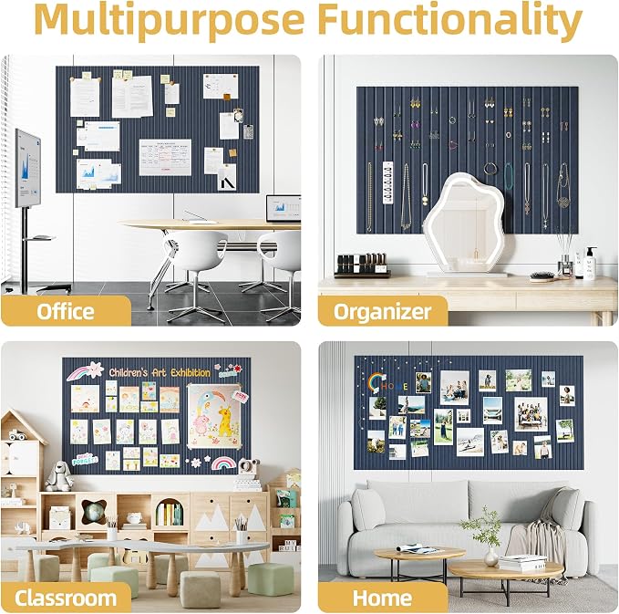 Large Cork Board for Wall 36" x 48" Blue Bulletin Board - Image 4