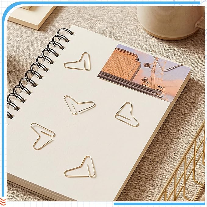 SUMAJU 500 PCS Gold Paper Clips, Medium 33 mm/1.3Inch Assorted Paperclips - Image 5
