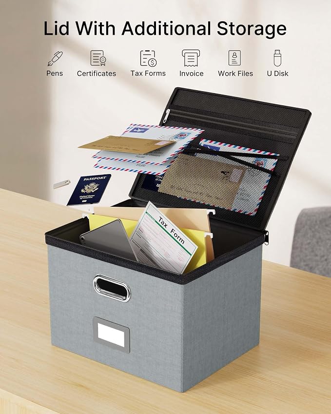 Oterri 2 Pack Large File Organizer Boxes - Image 2