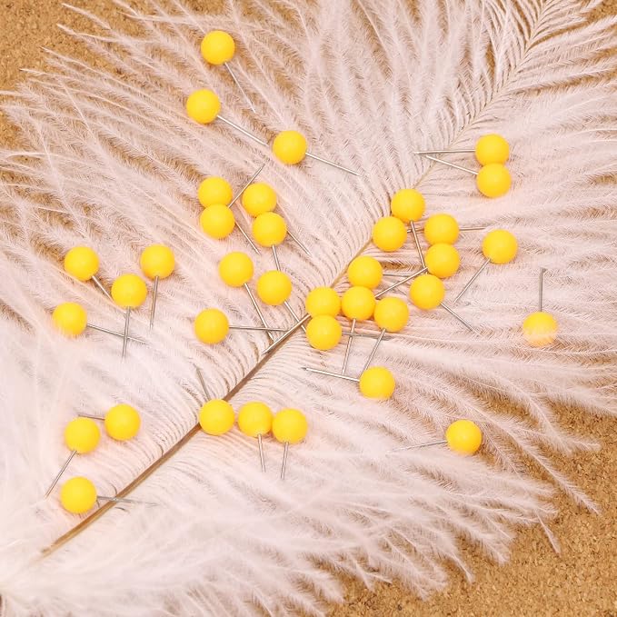 Tupalizy 100PCS 1/4 Inch Small Round Head Map Tacks Pins - Image 3