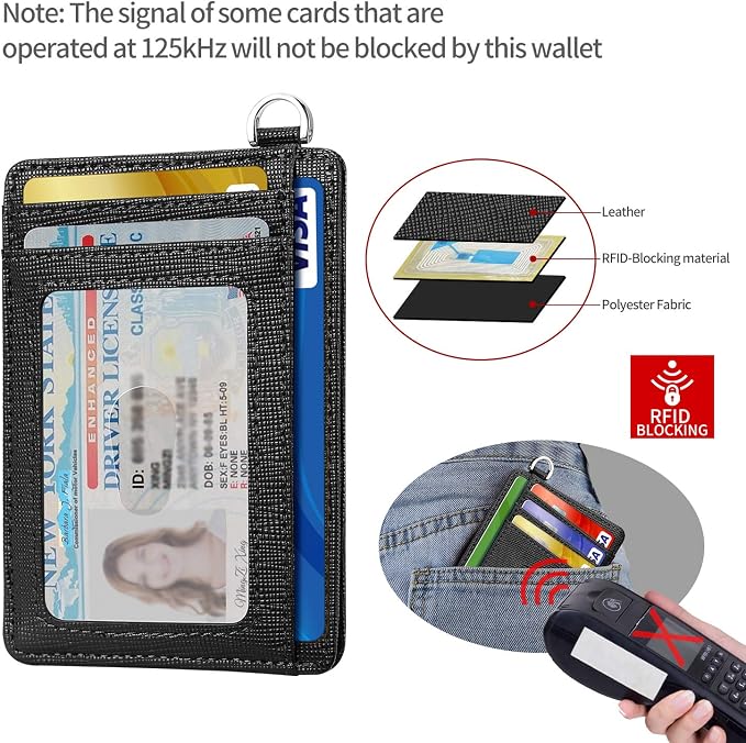 Slim Minimalist Front Pocket Wallet, RFID Blocking Credit Card Holder Wallet - Image 4