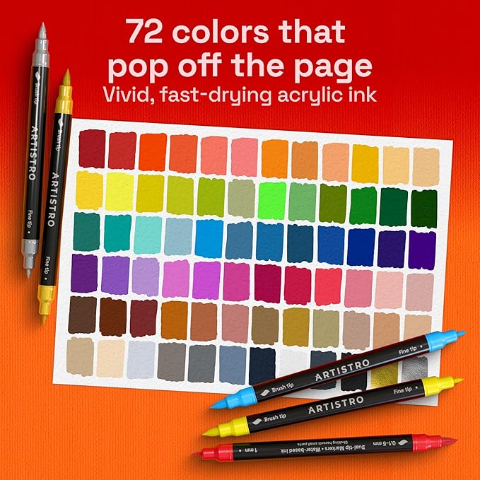 ARTISTRO 72 Acrylic Paint Markers - Image 2