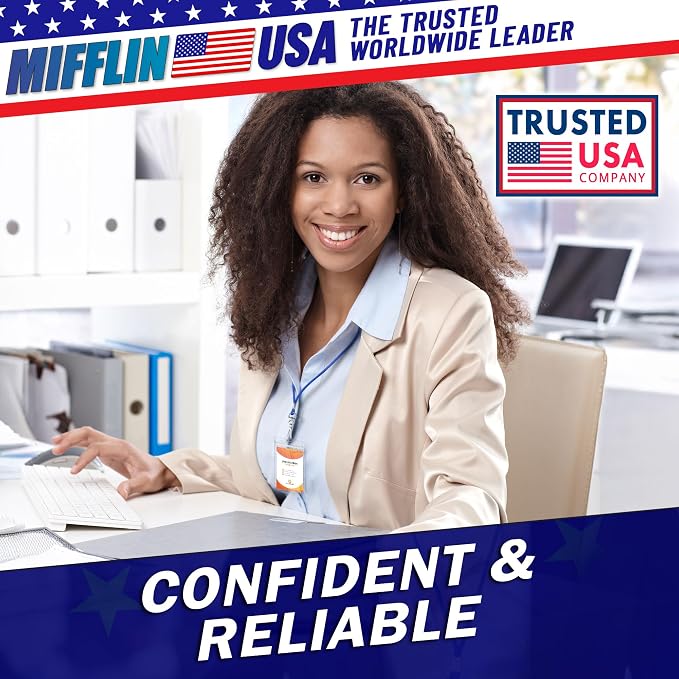 Mifflin-USA Plastic Waterproof ID Badge Holders, Vertical Hanging Name Card - Image 6