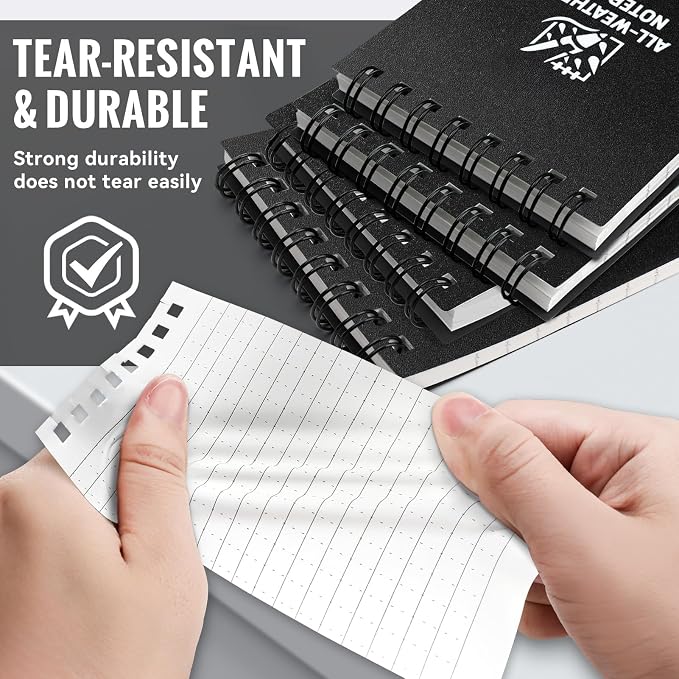 POPYOLA 4 Pack Waterproof Notebook, Weatherproof Pocket Notebook - Image 5