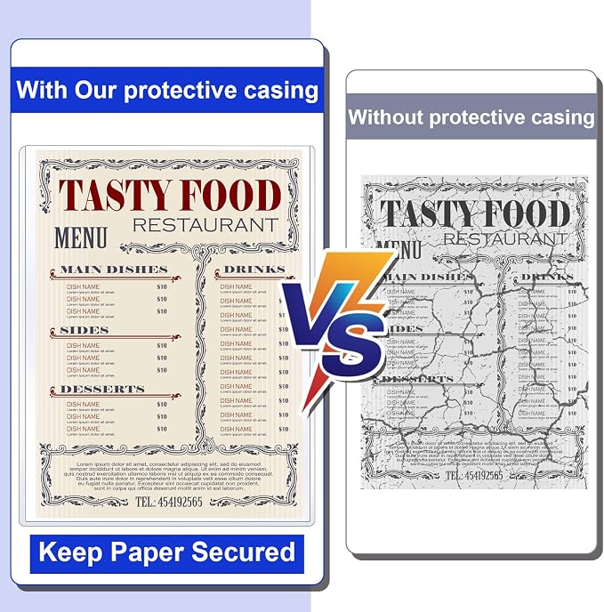 Teling 5 Pcs 8.5 x 11 Inch Rigid Sheet Protectors, Hard Document Holder - Image 3